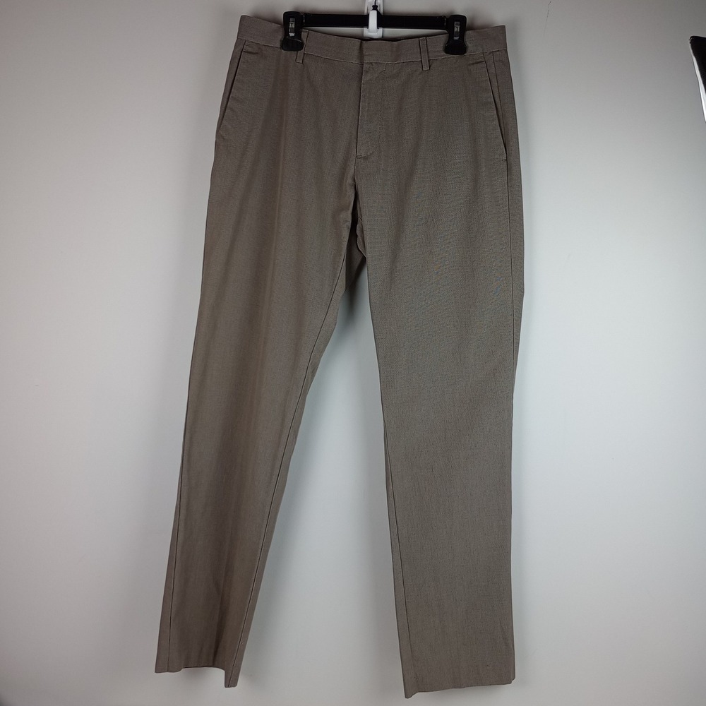Banana Republic Mens 34x34 Brown Non Iron Tailored Slim Fit Chino Dress Pants